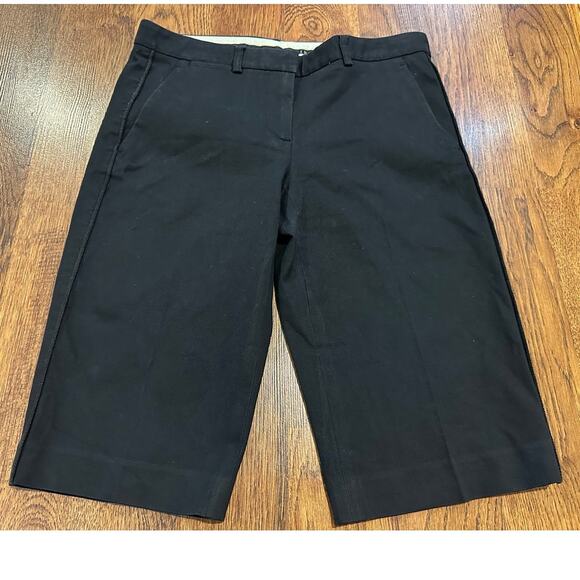 Theory Women's Cotton Blend Bermuda Shorts - Black - Size 2 Elevated Casual - Picture 1 of 8